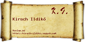 Kirsch Ildikó névjegykártya